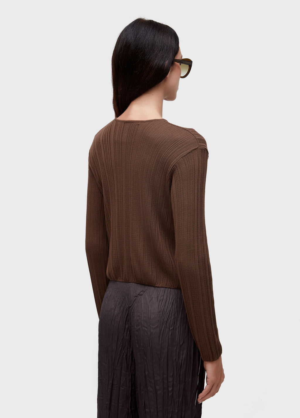 CARDIGAN TRICOT CANELADO IRREGULAR