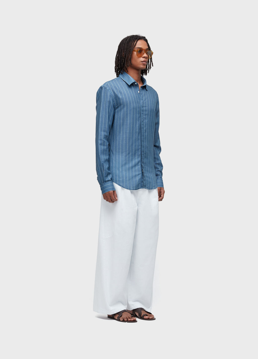 CALÇA OVER WIDE TWILL BRANCO