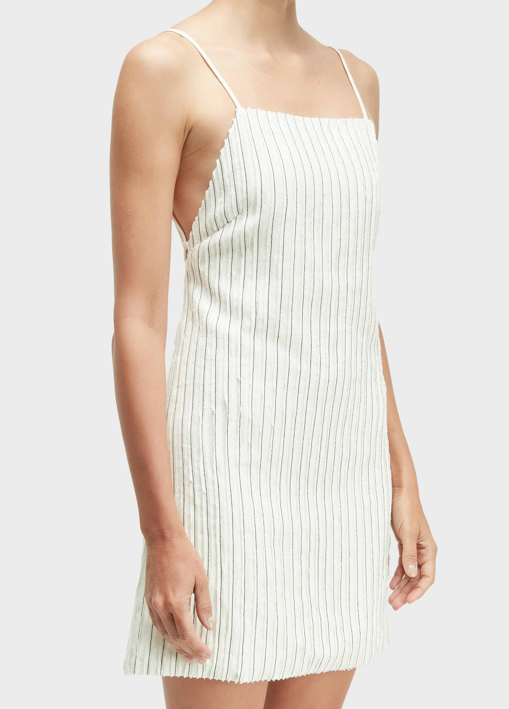 VESTIDO TIRAS SMOKING LINEN