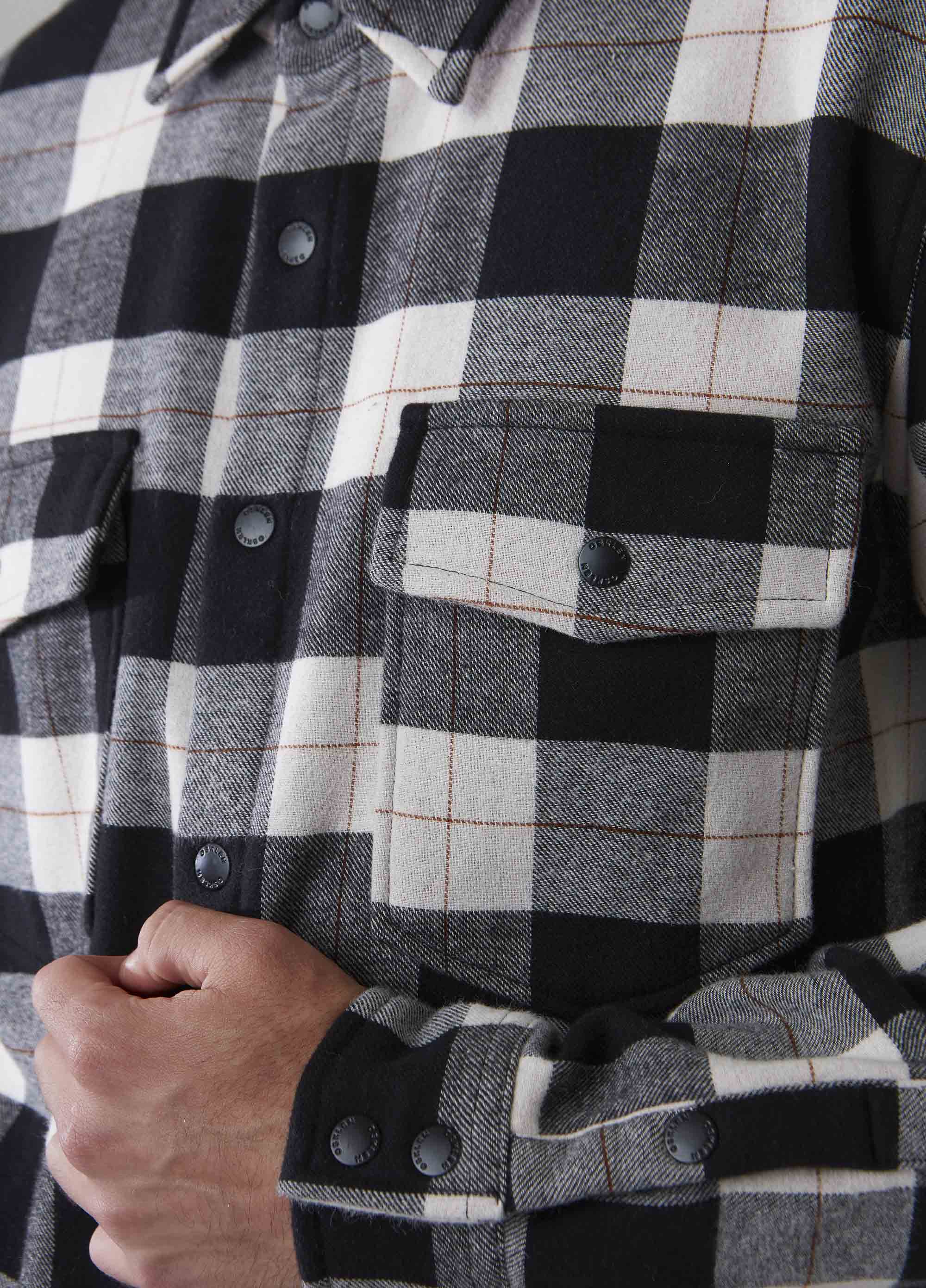 OVERSHIRT MASCULINA XADREZ AREIA/PRETO/VINHO