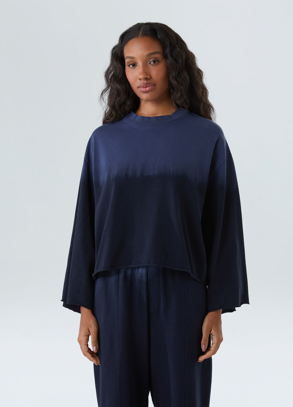 BLUSA ML TIE DYE BLUES MARINHO