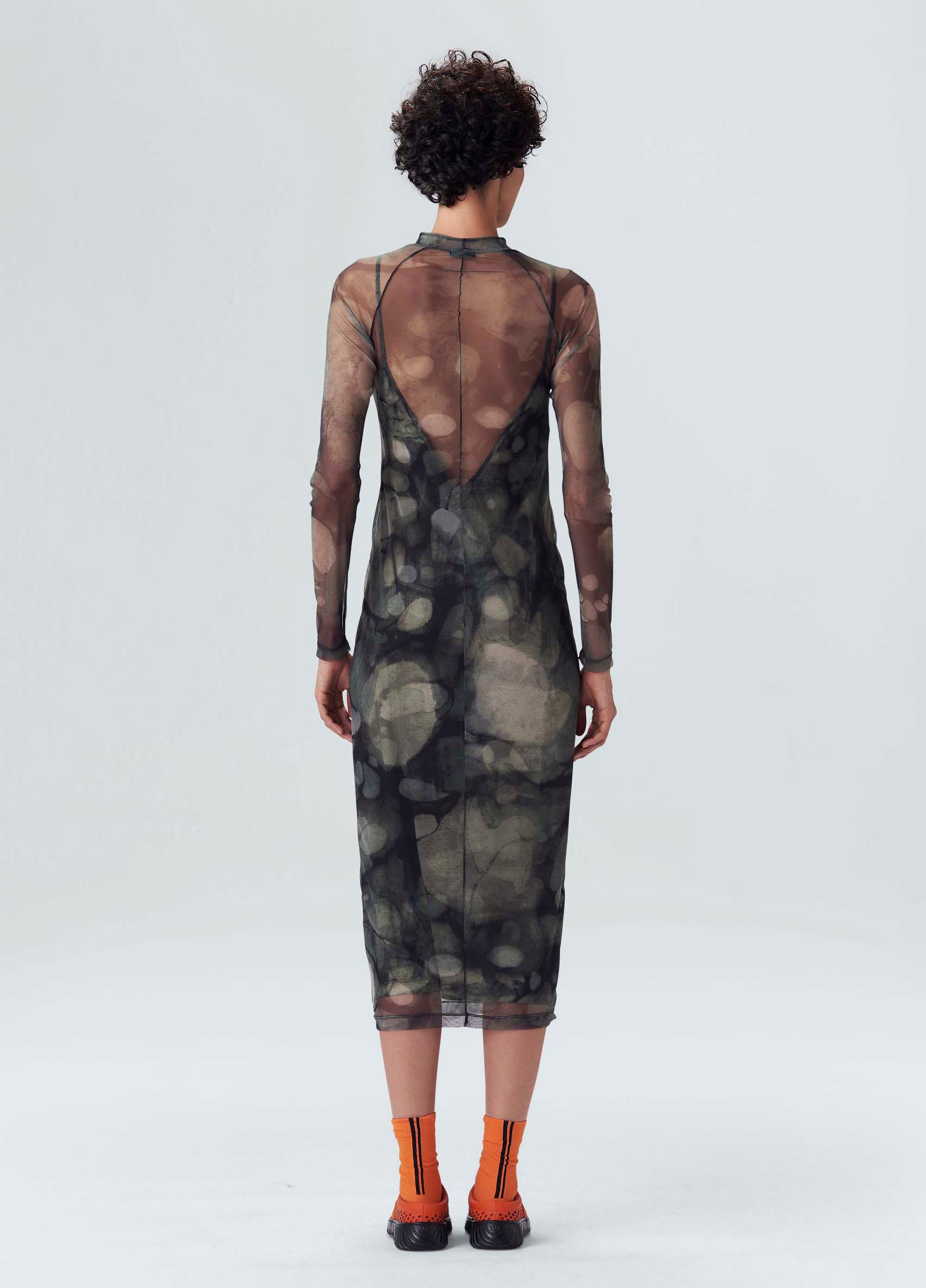 VESTIDO ML LONGO TULE FUNGUS