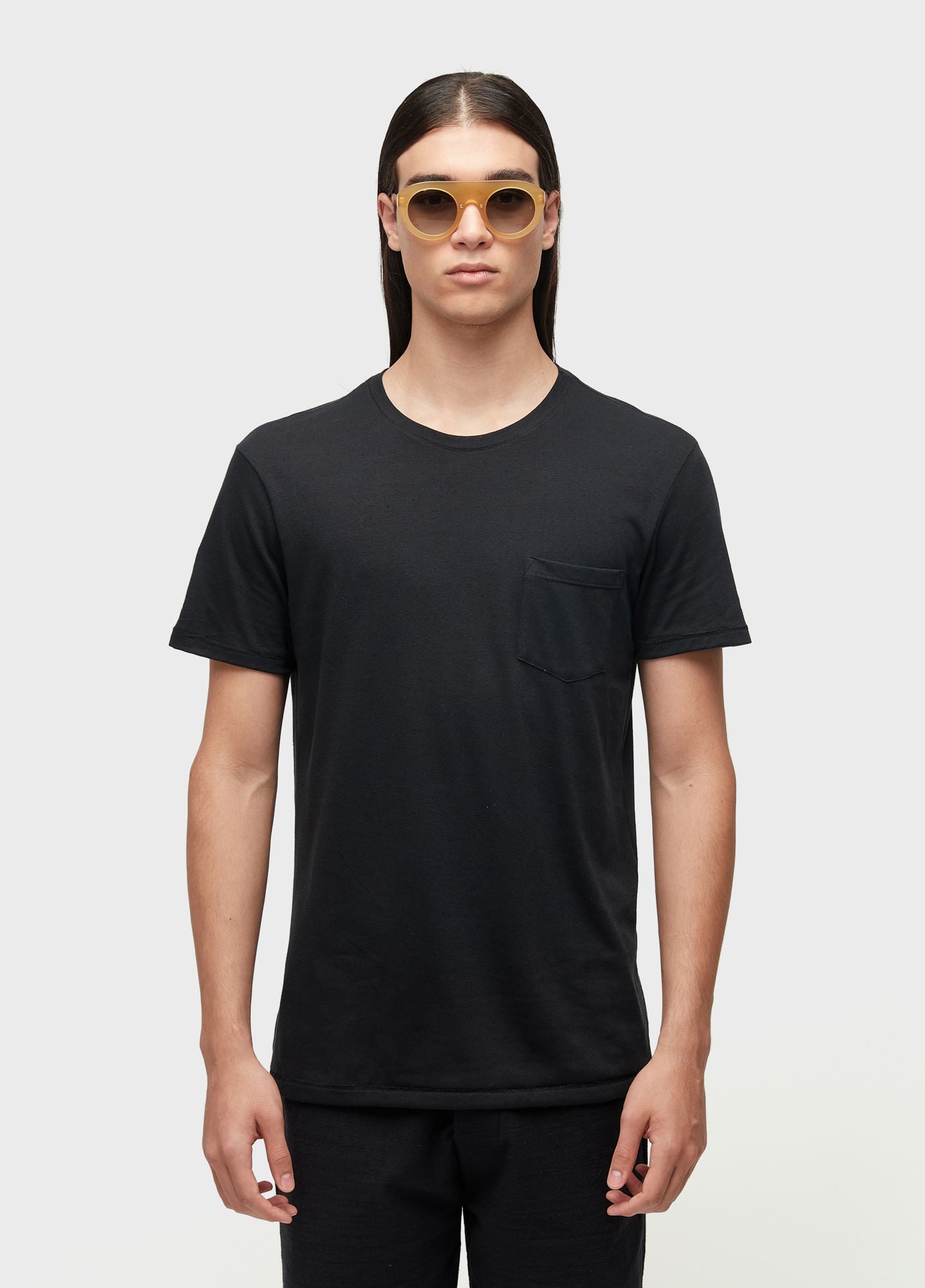T-SHIRT RUSTIC POCKET E-BASICS MC II PRETO