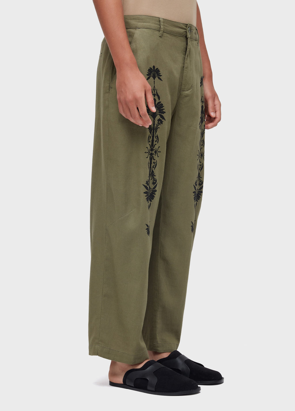 CALÇA LINEN PALMEIRA ARABESCOS
