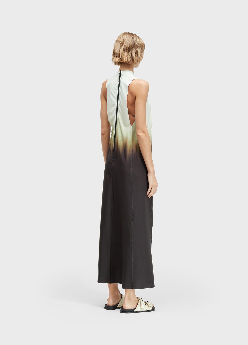 VESTIDO GOLA BLURRED BROWN SUPERLIGHT