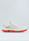 TENIS HYBRID LACES MICROFUROS BRANCO/LARANJA