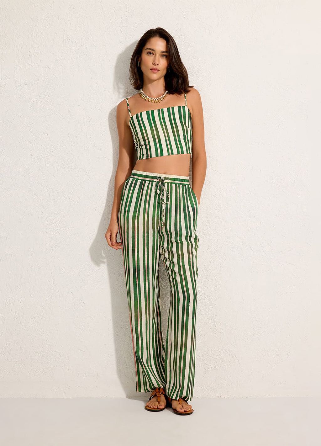 CALÇA RETA COS ELASTICO
