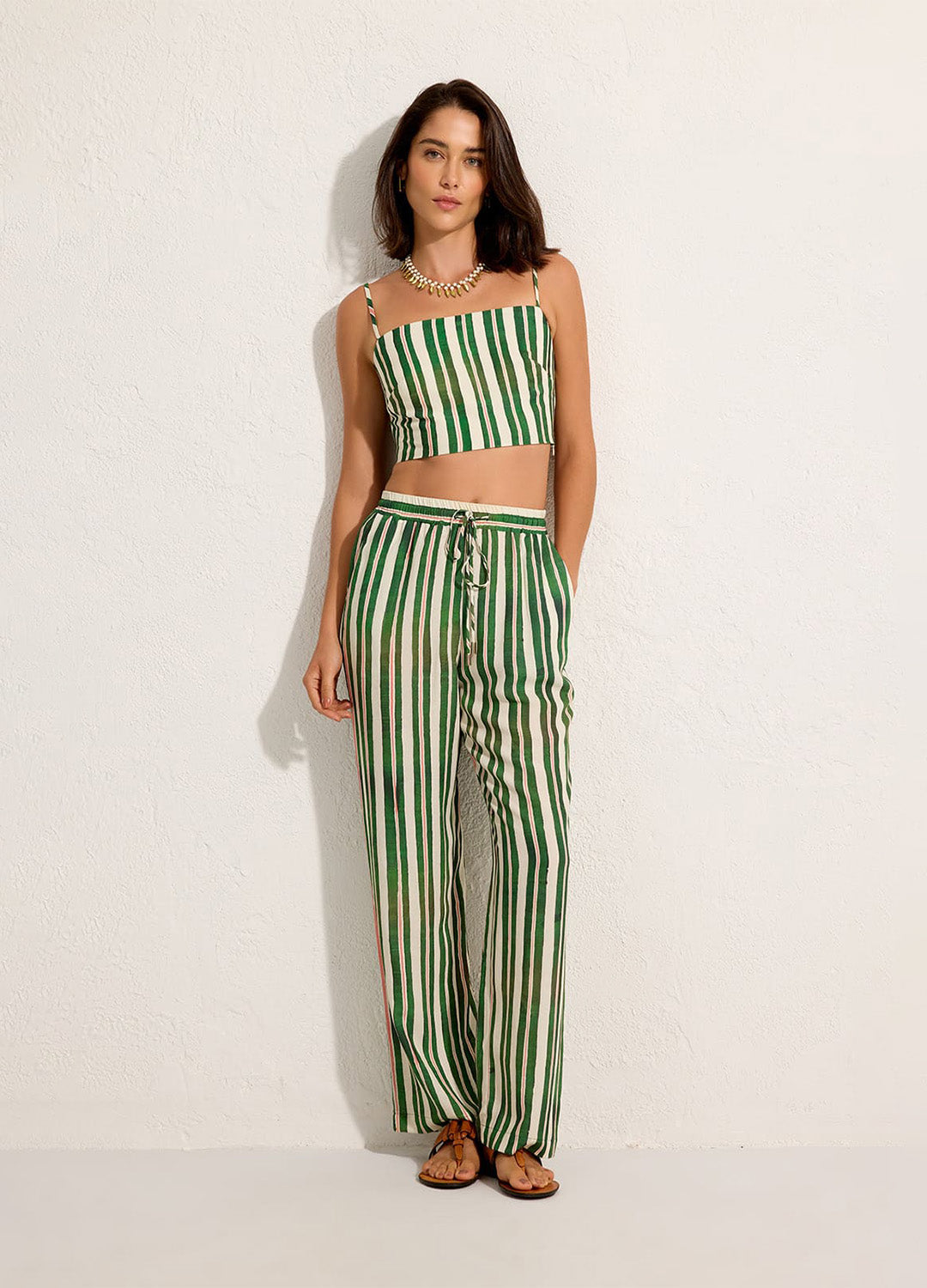 CALÇA RETA COS ELASTICO
