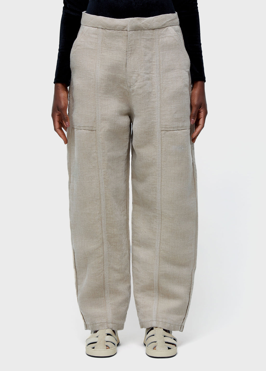 CALÇA OVER DOUBLE FACE JUTA