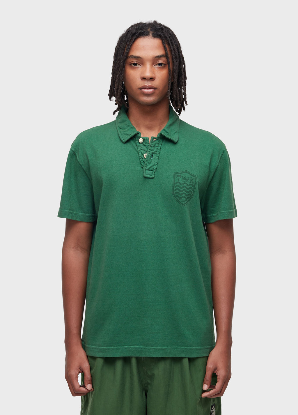 CAMISA POLO STONE MC COLORS VERDE MATA