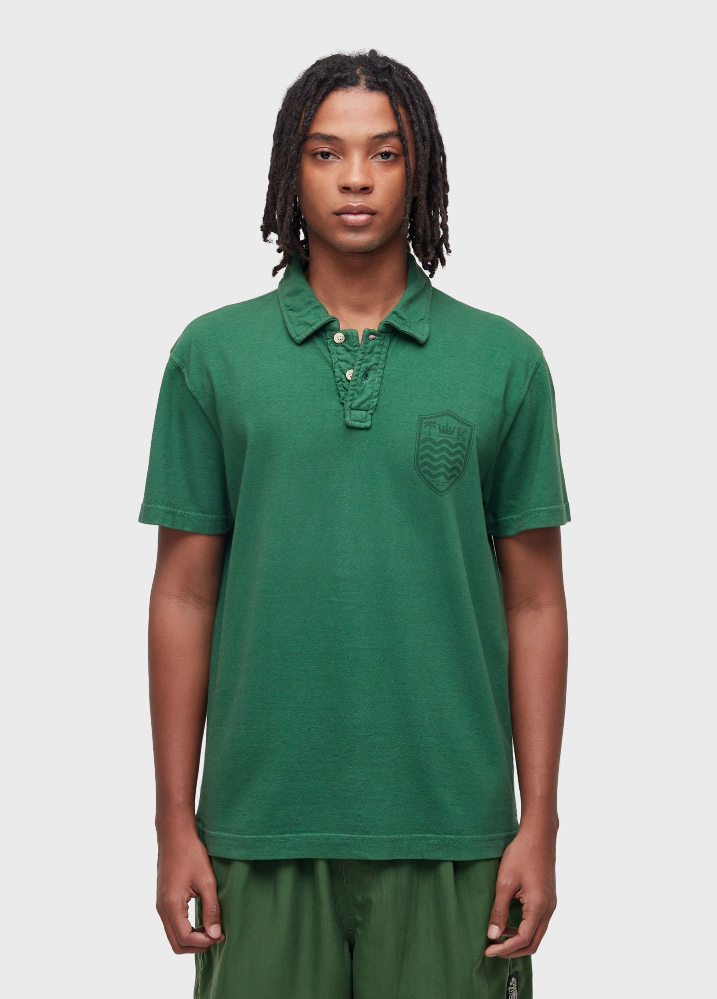 CAMISA POLO STONE MC COLORS VERDE MATA
