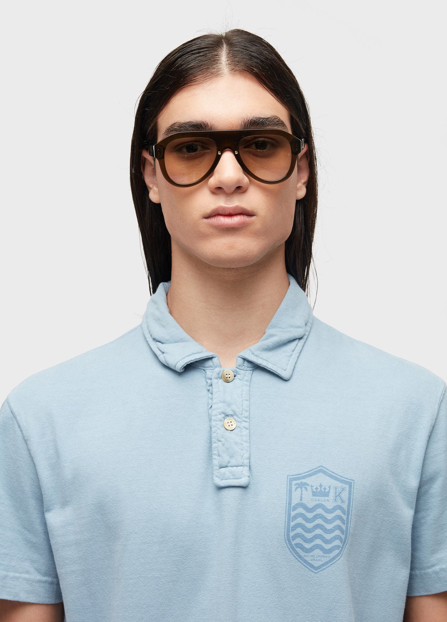 CAMISA POLO STONE MC COLORS AZUL RIO