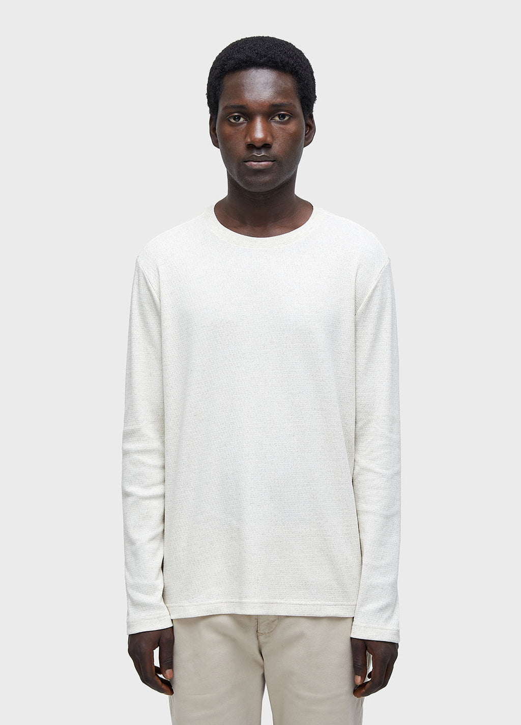 T-SHIRT RIBBED JUTA ML NATURAL