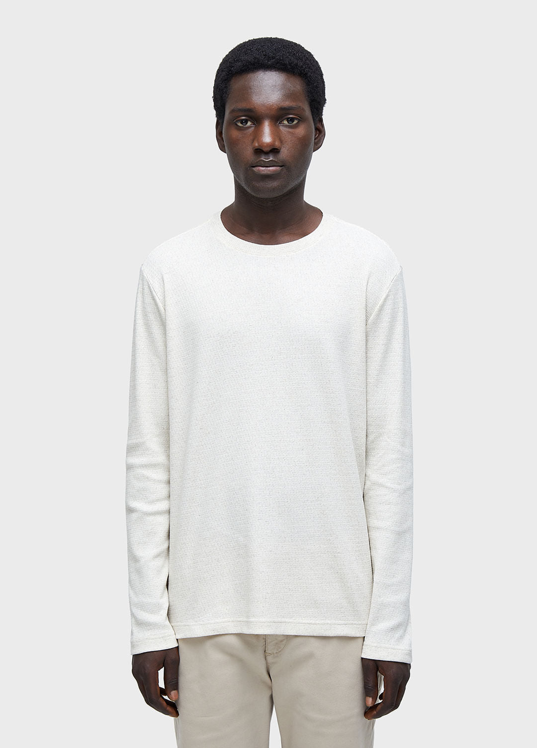 T-SHIRT RIBBED JUTA ML NATURAL