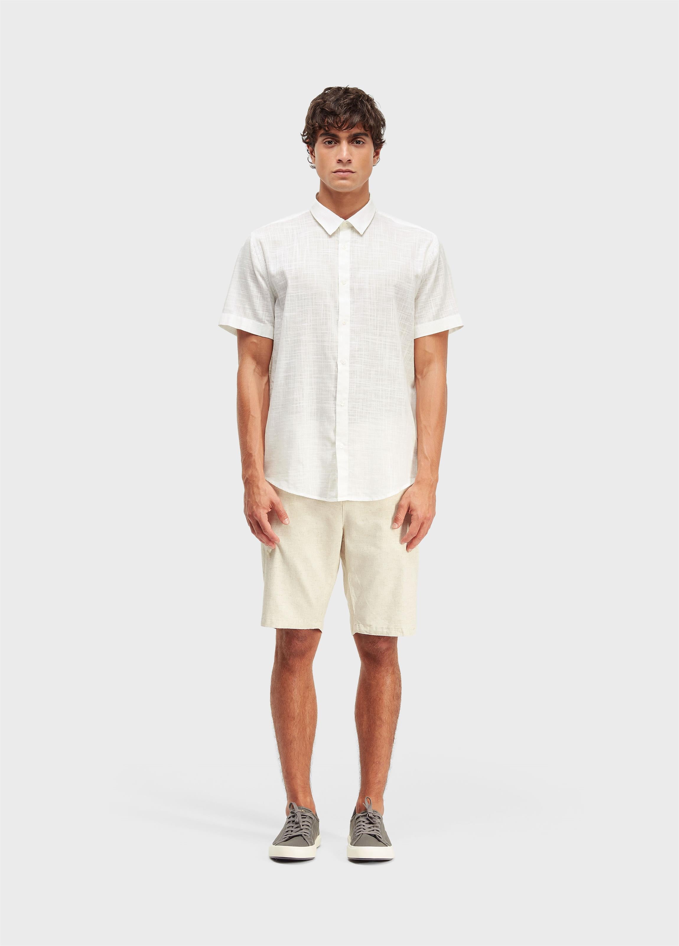BERMUDA ALFAIATARIA BASIC LINEN