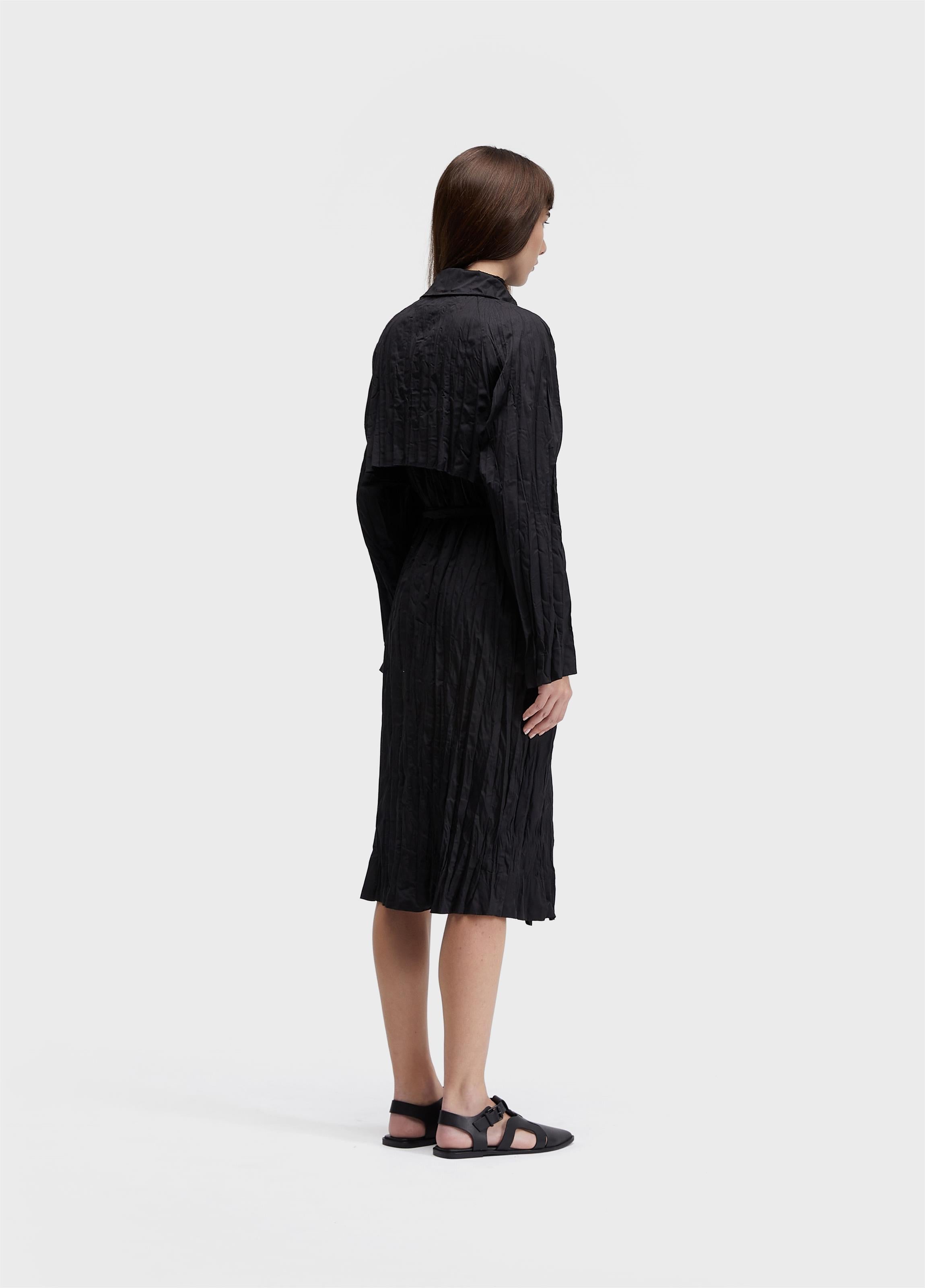 TRENCH COAT WRINKLED TRICOLINE