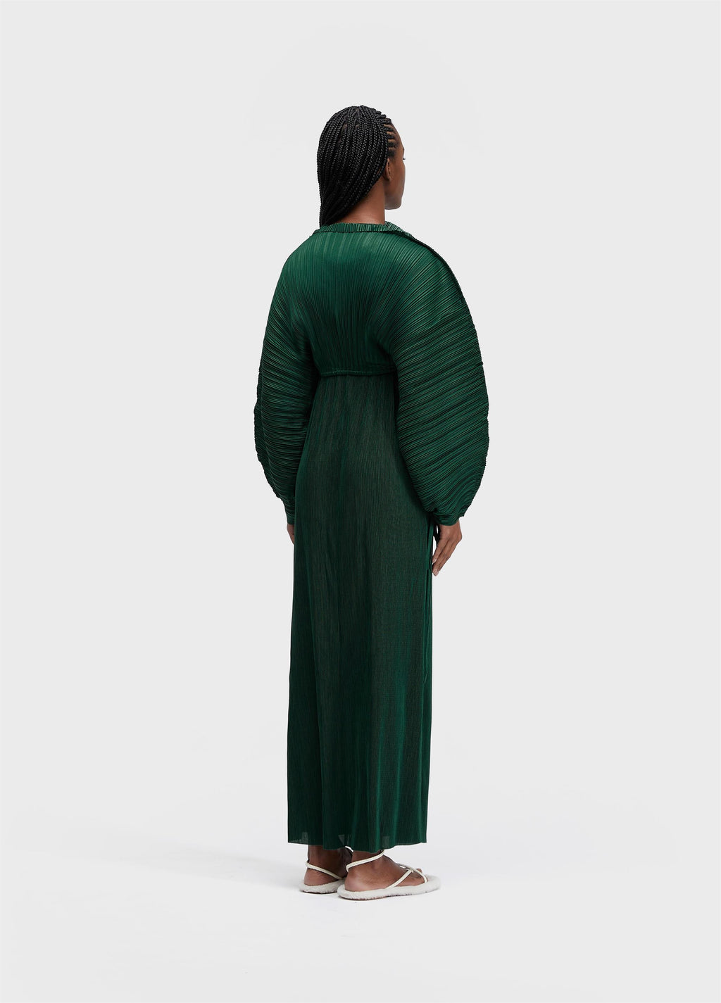 VESTIDO RAGLAN DUO LONGO PLISSE