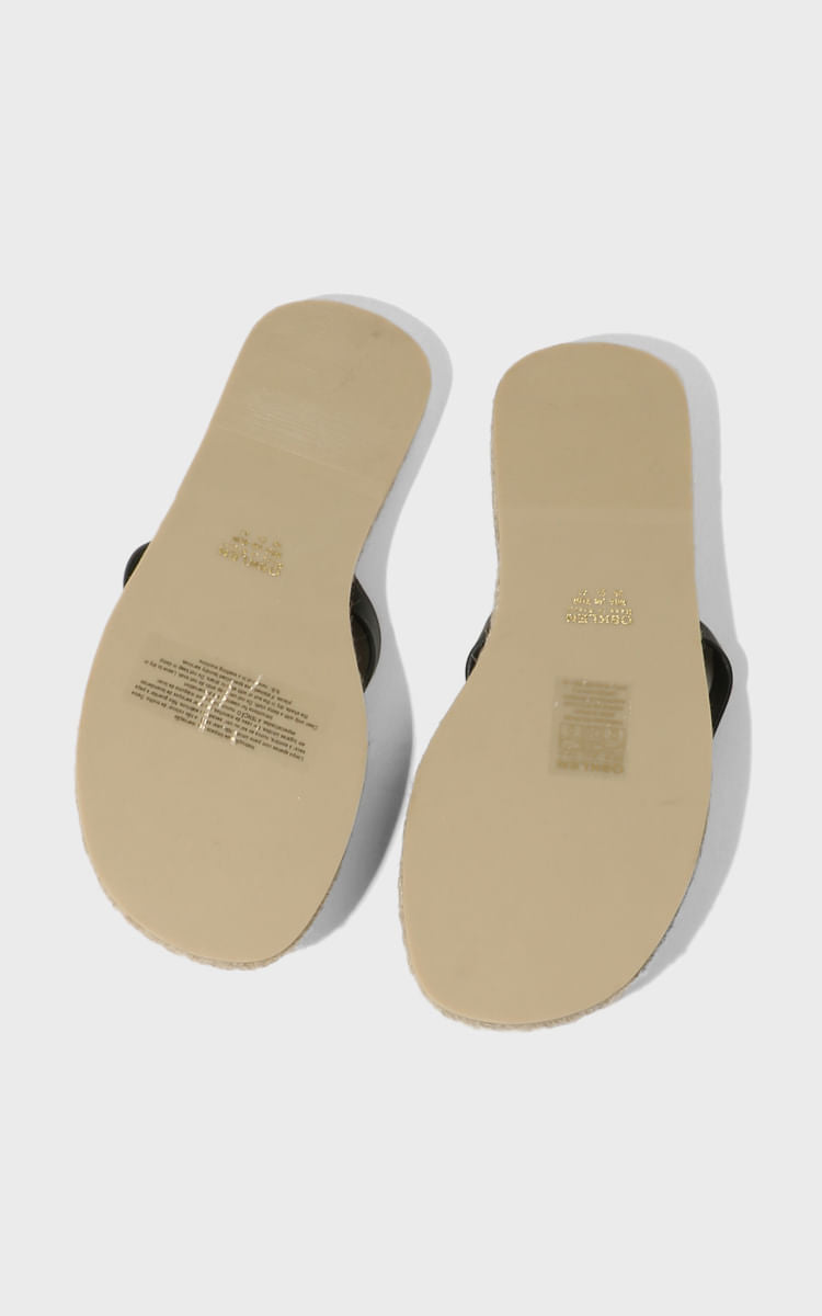 SANDÁLIA FLAT CORDA COURO EBASICS