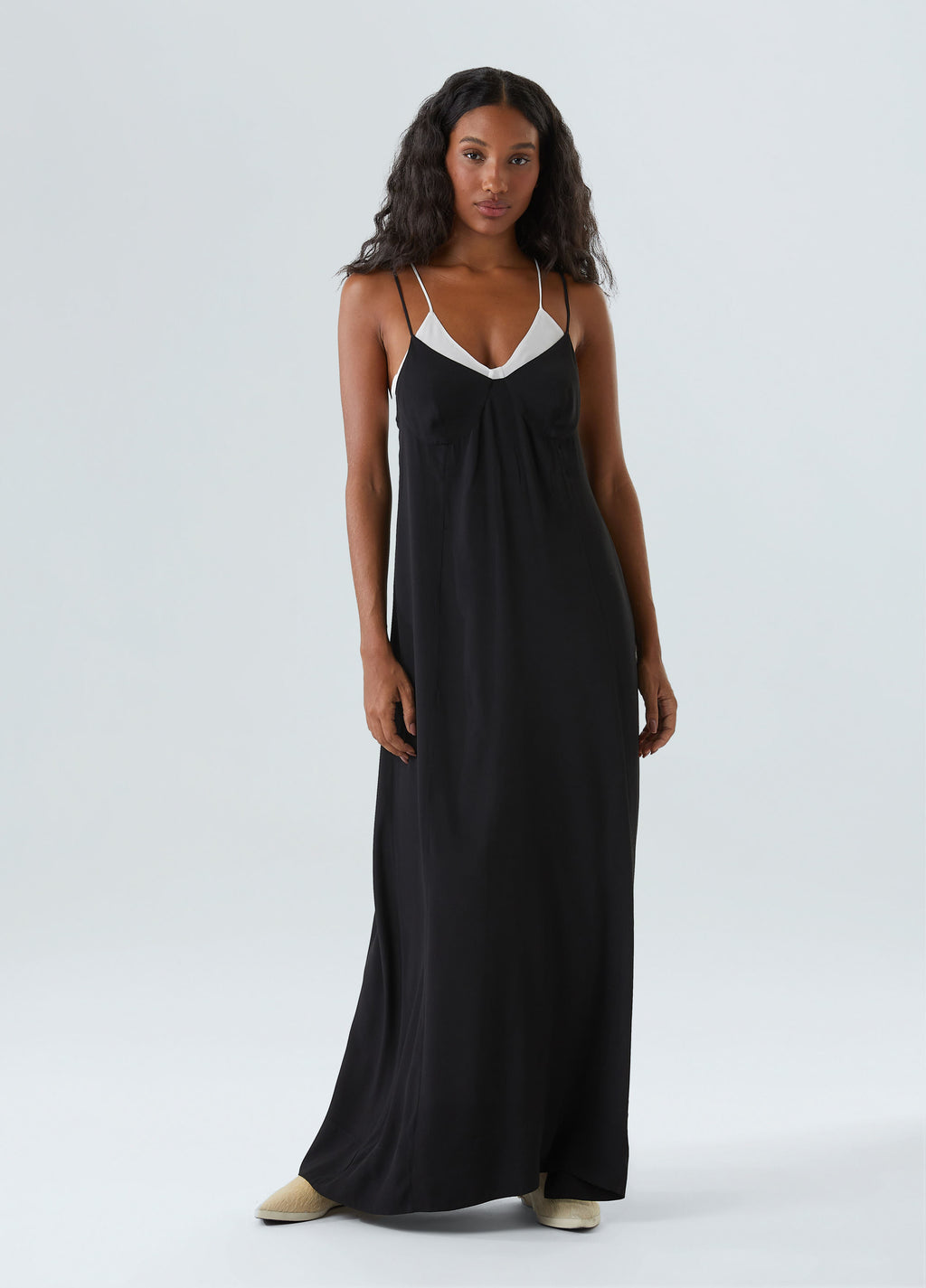 VESTIDO SOBREPOSIÇÃO ALÇAS MIDI