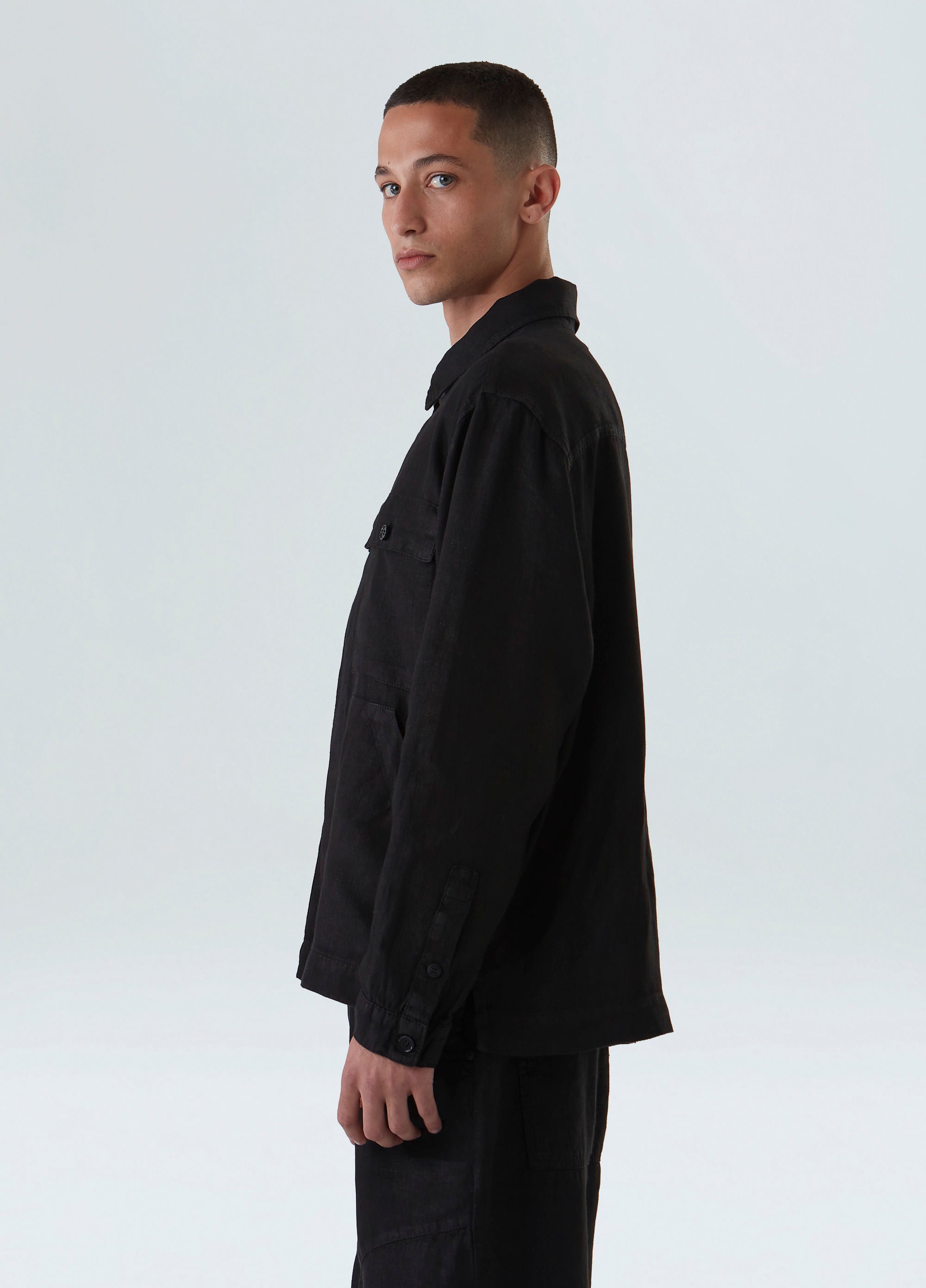 OVESHIRT LINEN BOLD PRETO
