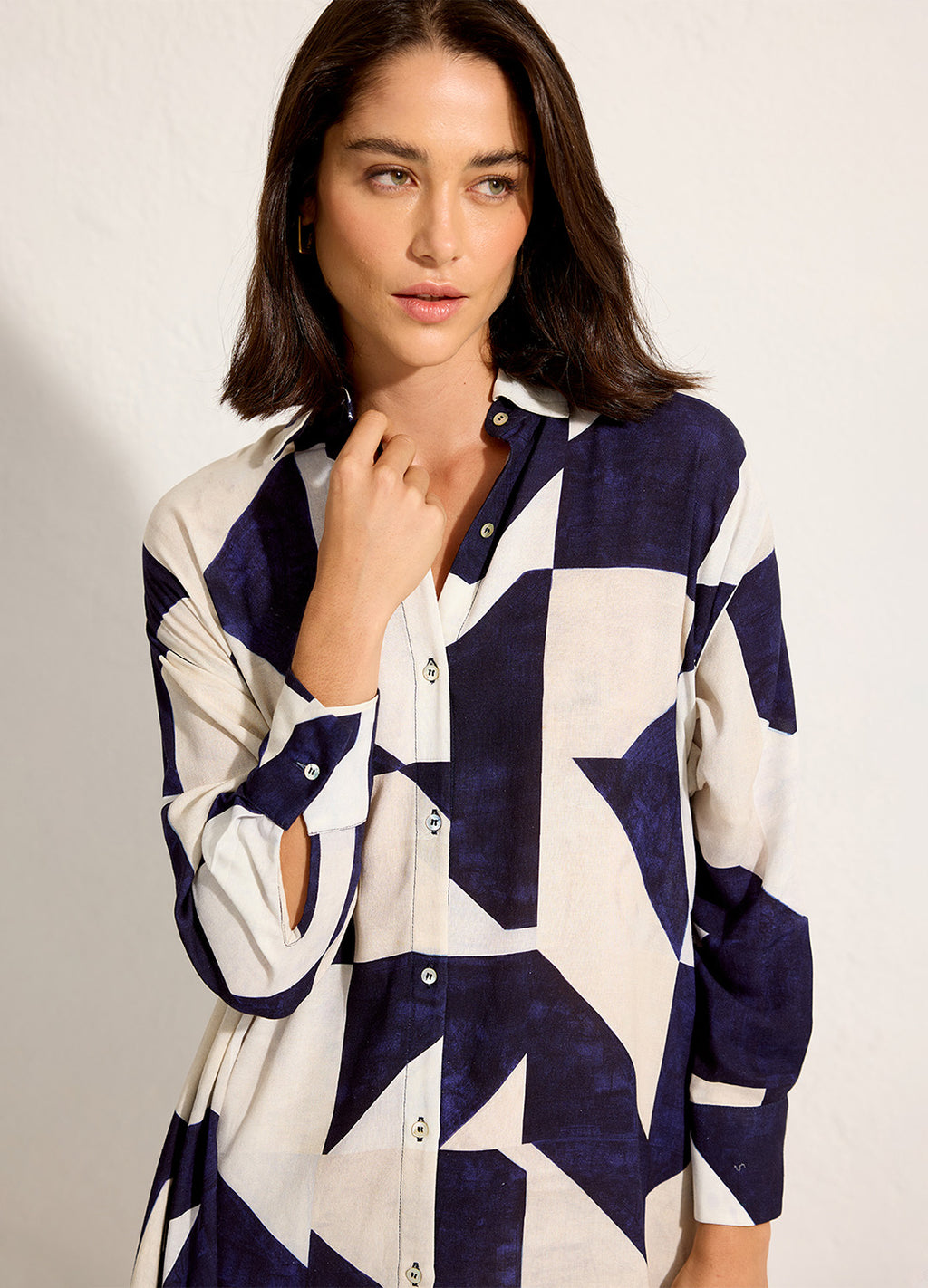 CHEMISIER RECORTE LATERAL