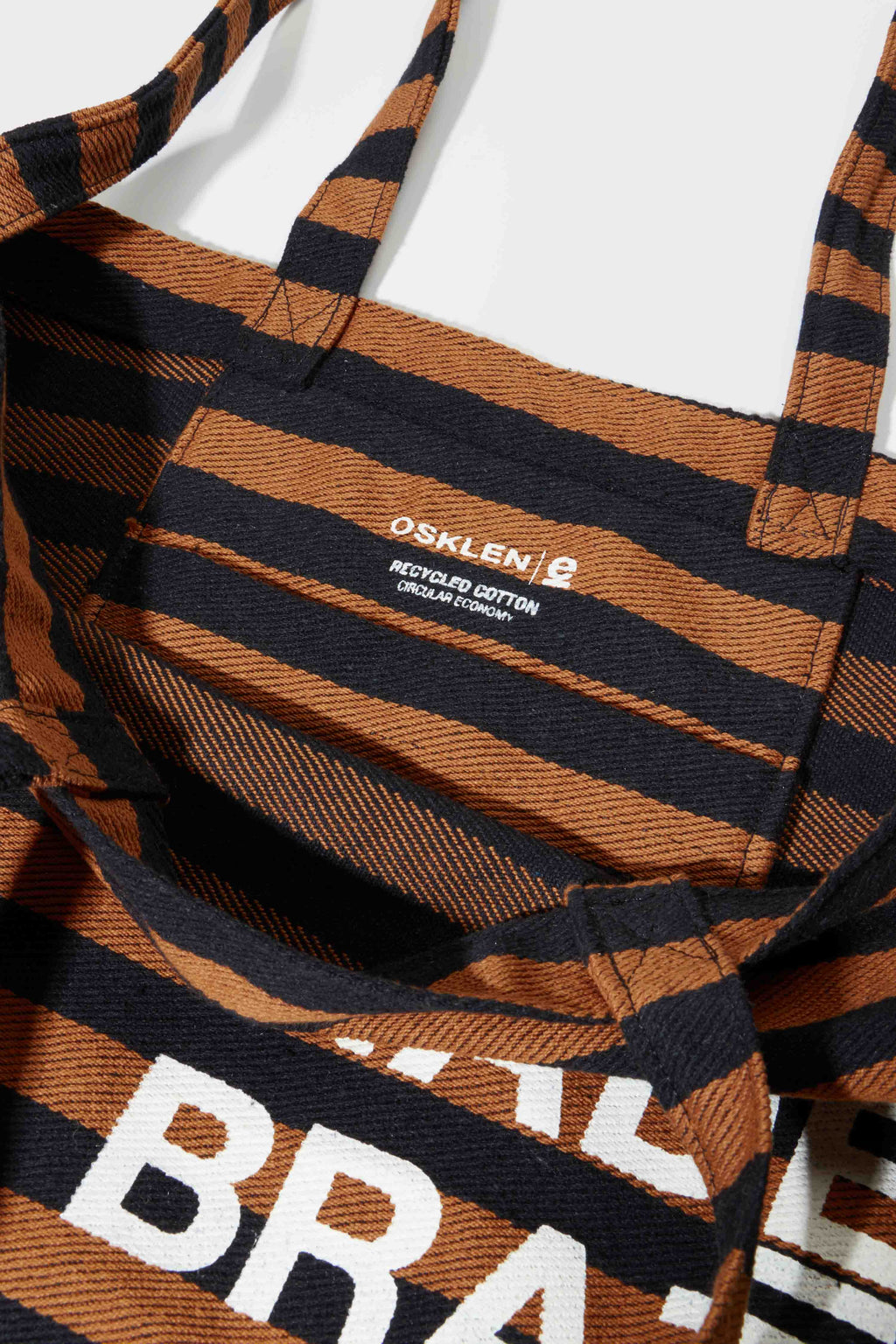 BOLSA TOTE MADE IN BRAZIL BLACK STRIPES