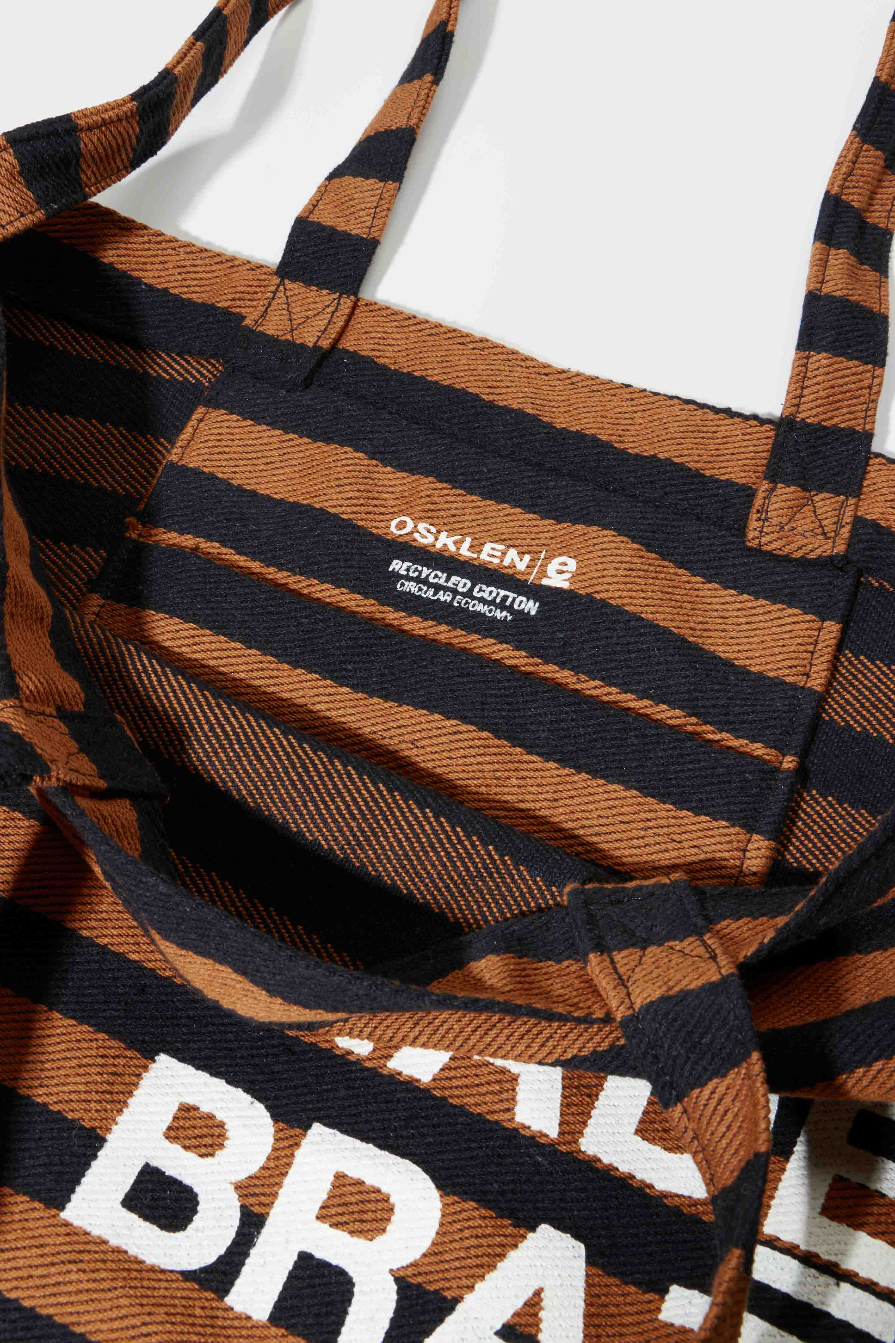 BOLSA TOTE MADE IN BRAZIL BLACK STRIPES