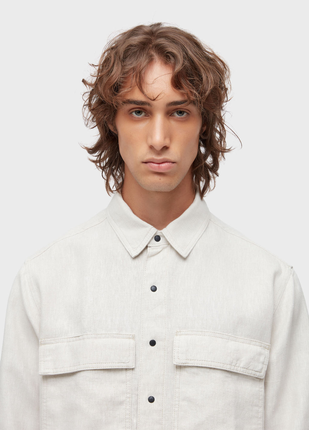 OVERSHIRT UTILITY LINEN NATURAL M