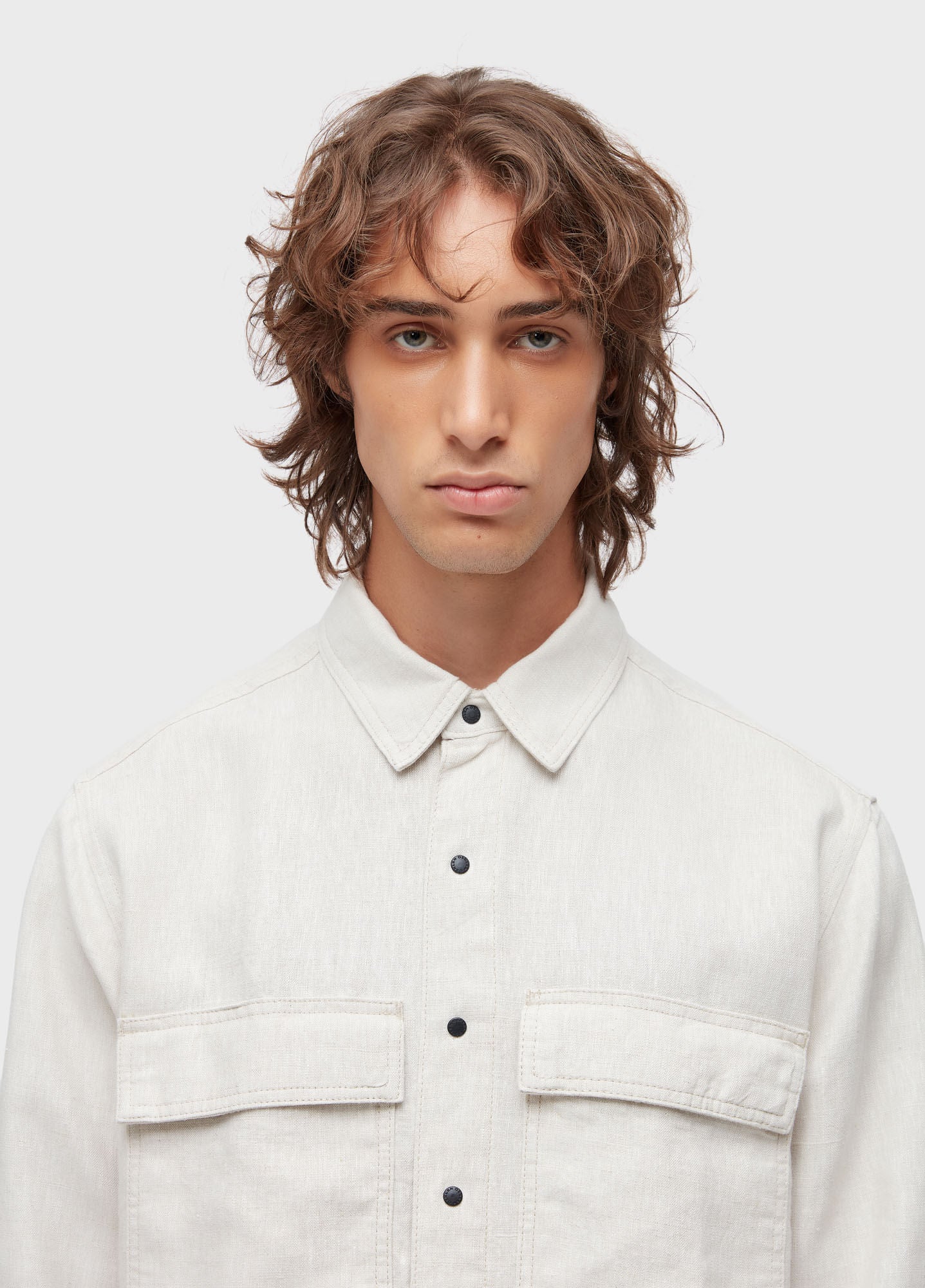 OVERSHIRT UTILITY LINEN NATURAL M