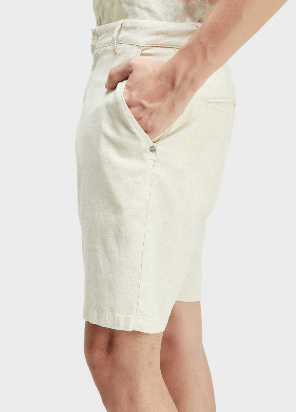 BERMUDA ALFAIATARIA BASIC LINEN NATURAL