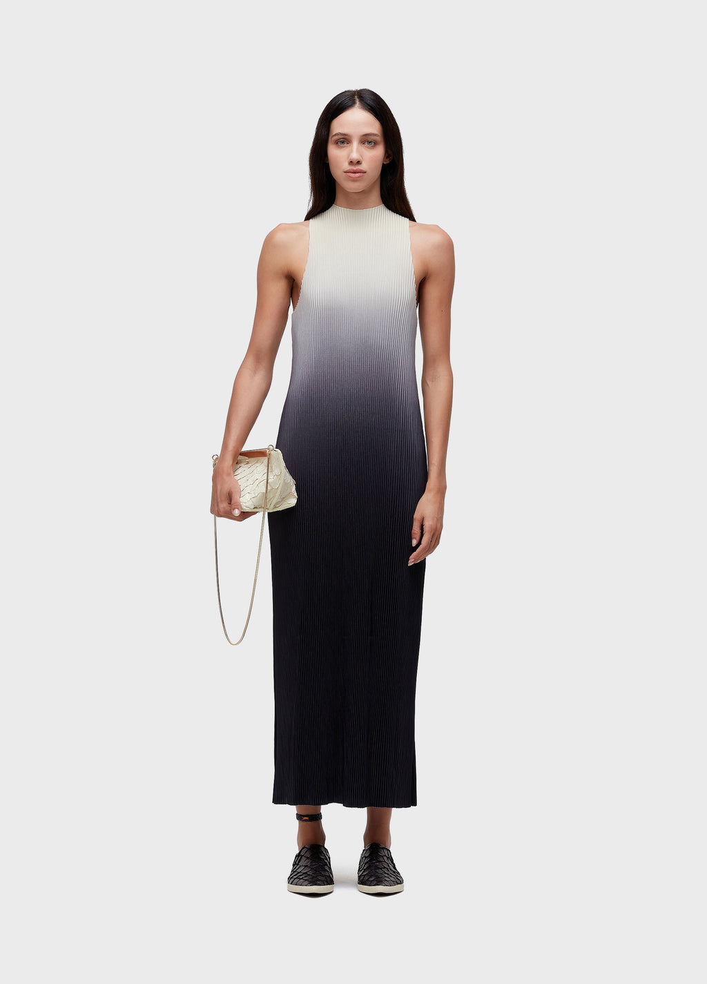 VESTIDO RAGLAN LONGUI PLISSÉ DEGRADÊ