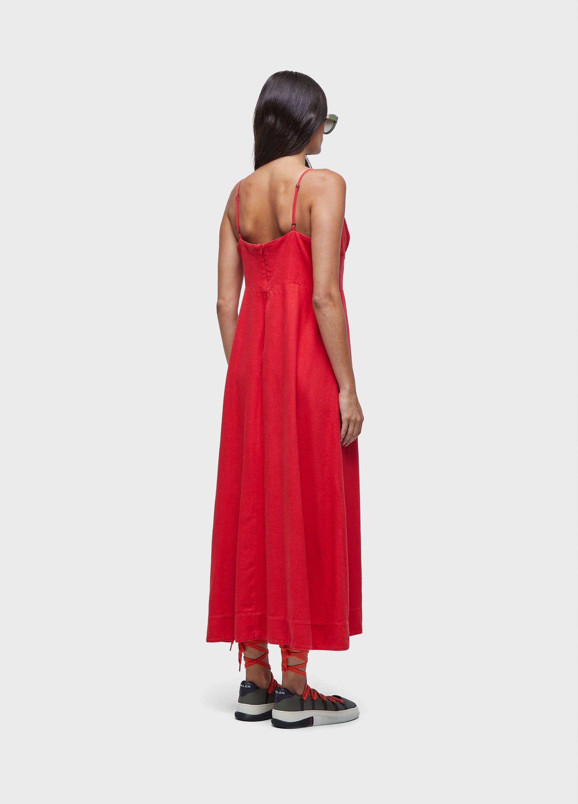 VESTIDO ALCAS LINEN VERMELHO PITANGA