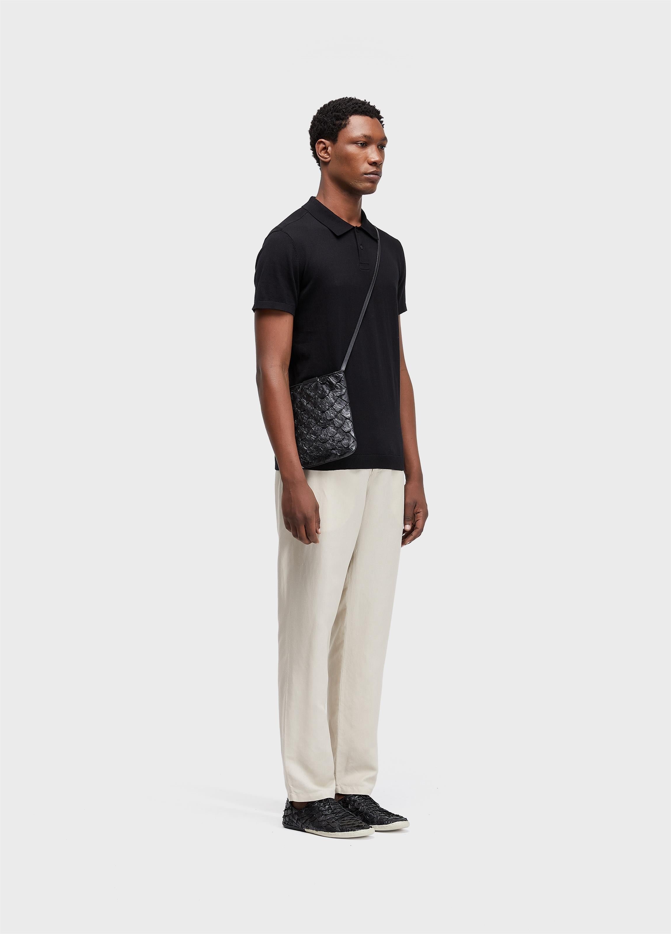 MENS CLASSIC COTTON POLO SHIRT PRETO