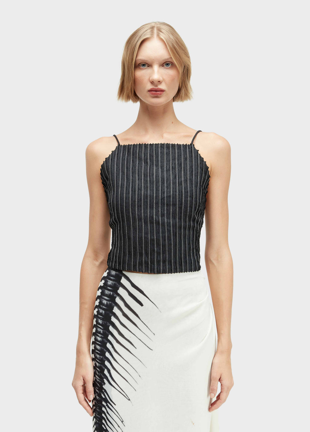 BLUSA TIRAS SMOKING LINEN