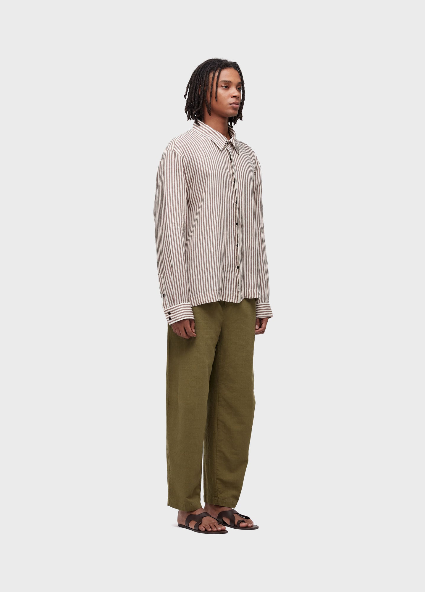CAMISA OVER BRUN STRIPES