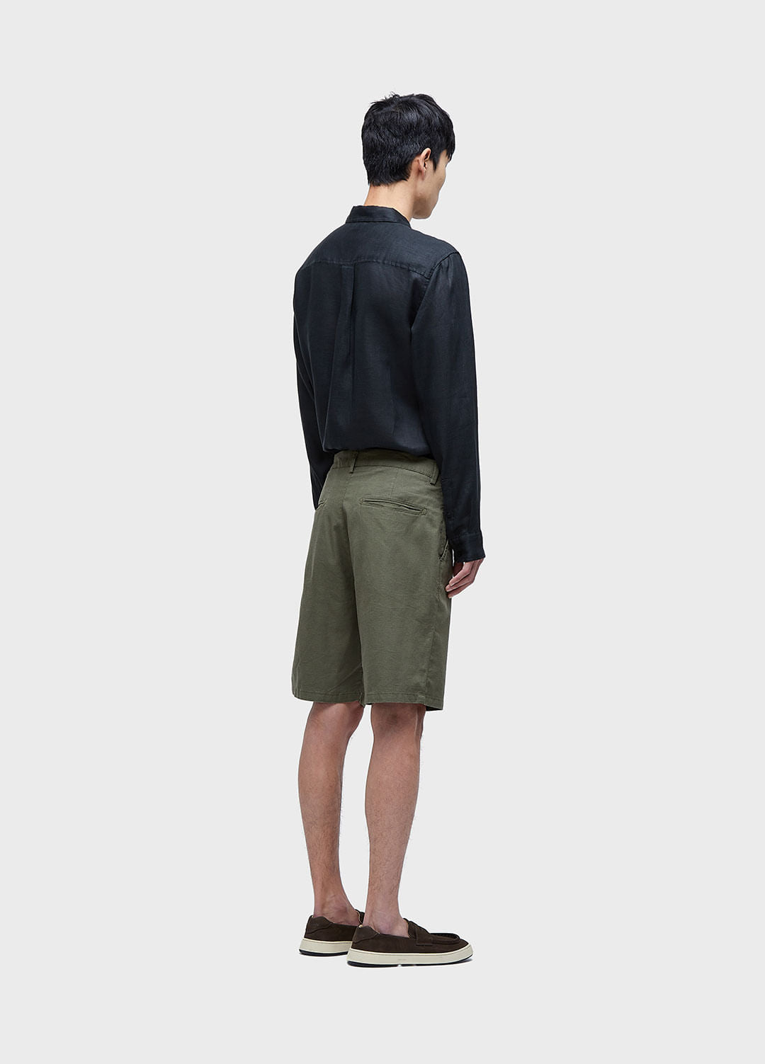 BERMUDA ALFAIATARIA BASIC LINEN FOREST