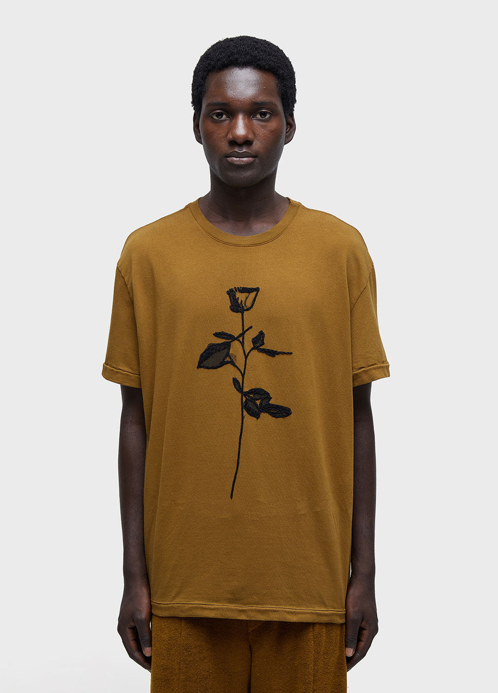T-SHIRT ROSA BORDADO MC