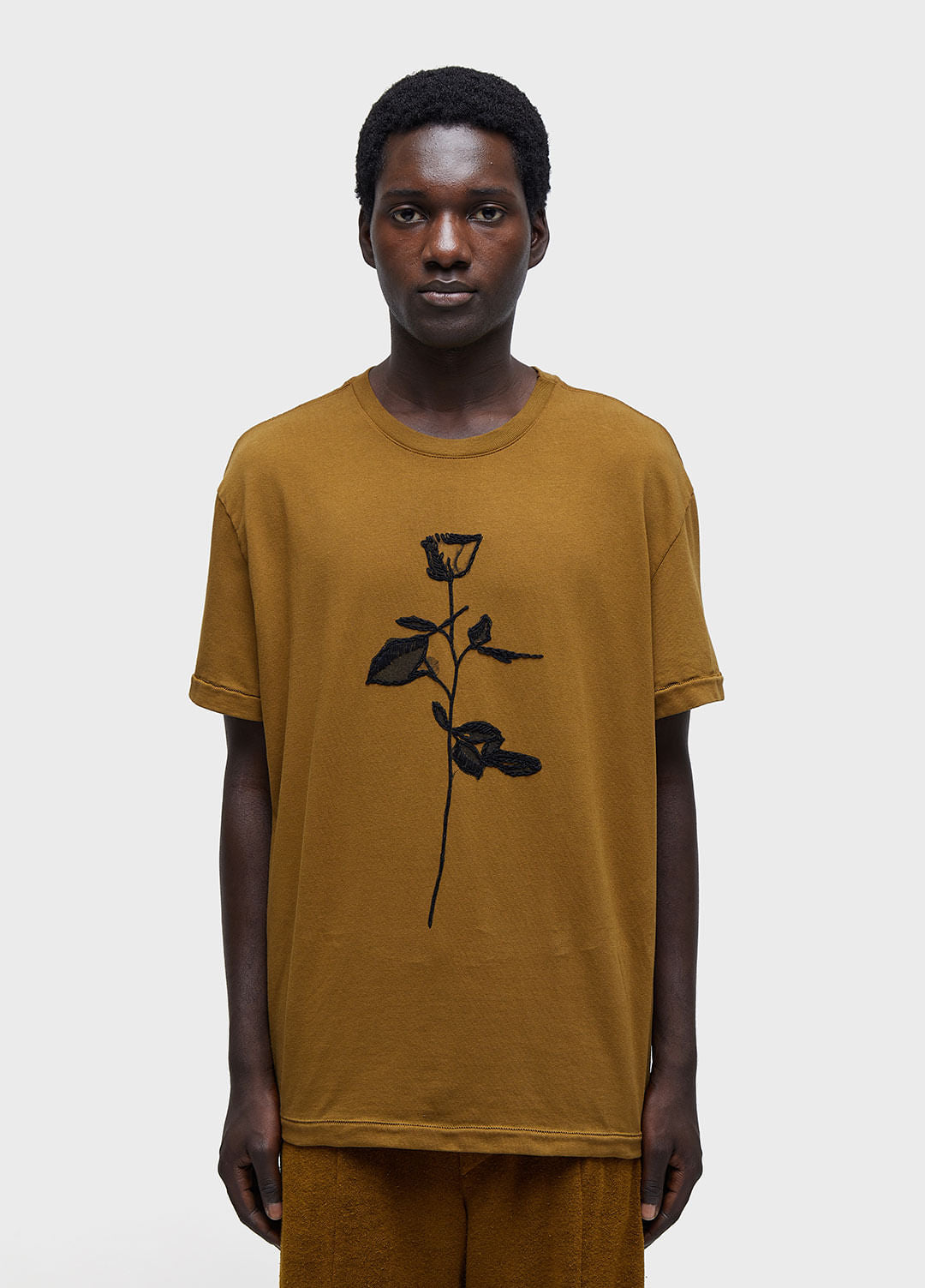 T-SHIRT ROSA BORDADO MC