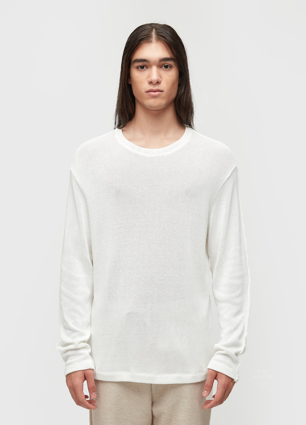 T-SHIRT OVER KNIT TEXTURE SEAM ML