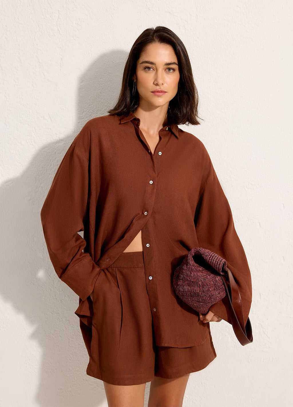 CAMISA COMFORT NEW MARROM CAPUCCINO