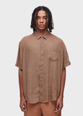 CAMISA MC RECYCLED LINEN CAQUI