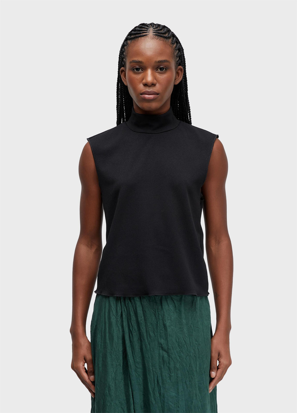 TOP CROPPED GOLA ALTA TEXTURA