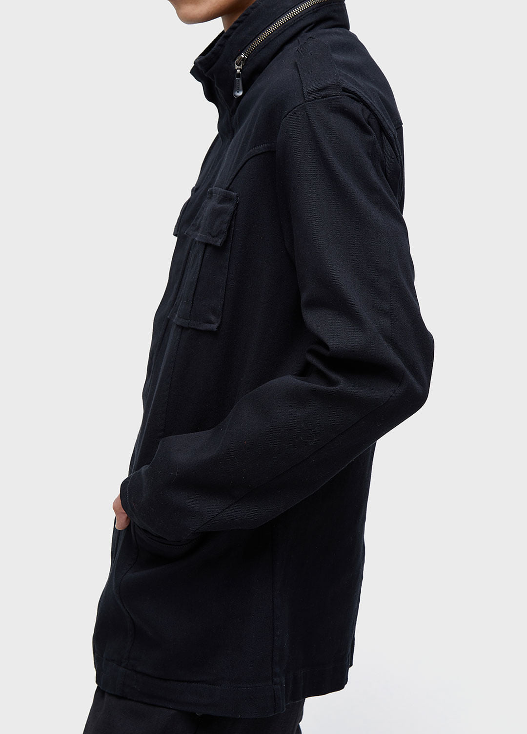 PARKA MASC POCKETS GOLA ALTA PRETO