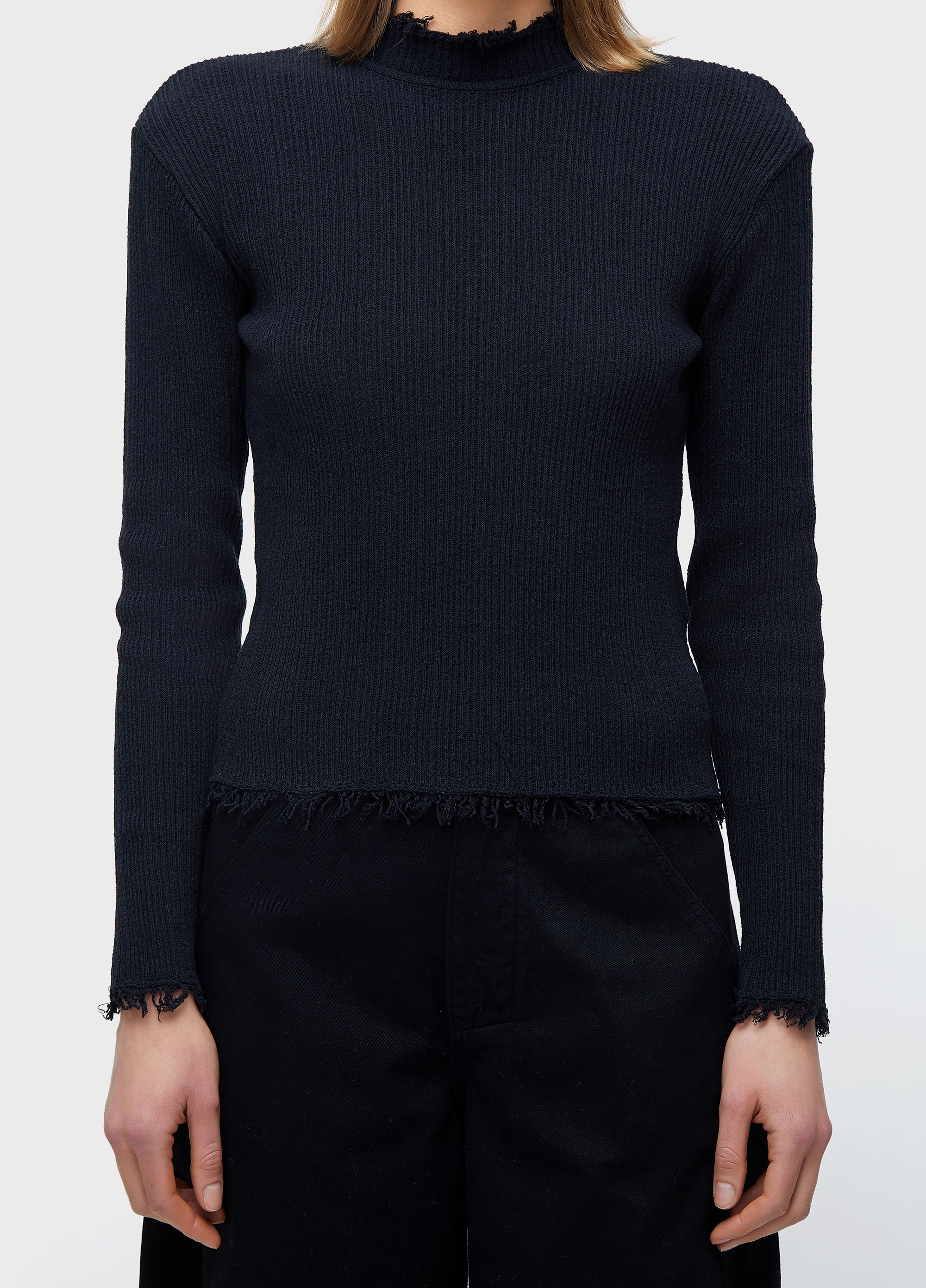 BLUSA ML TRICOT FRAYED