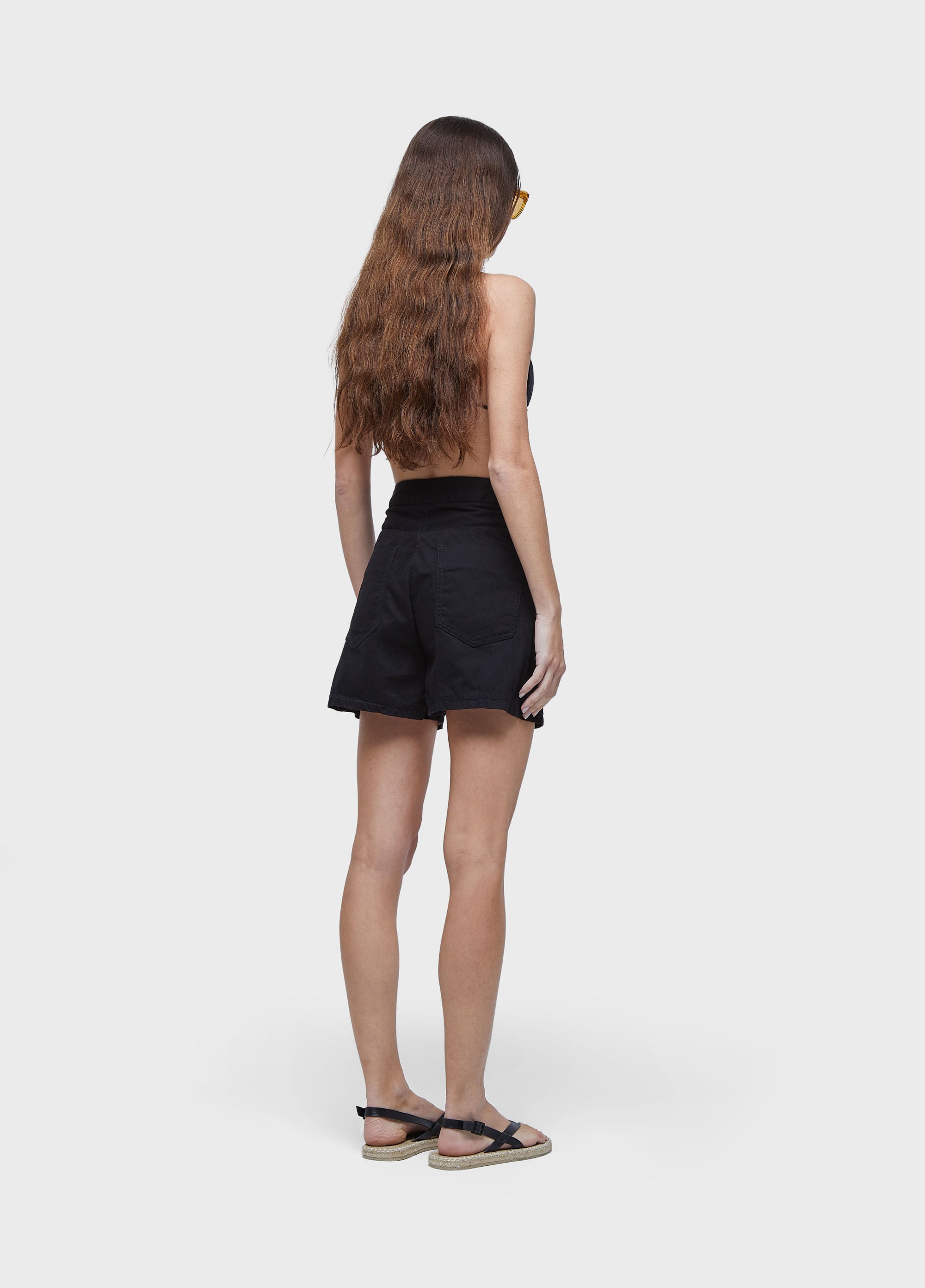 SHORT DOUBLE FACE BLACK