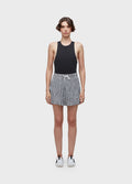 SHORT WRINKLE TRICOLINE FIO TINTO OFF-WHITE/PRETO