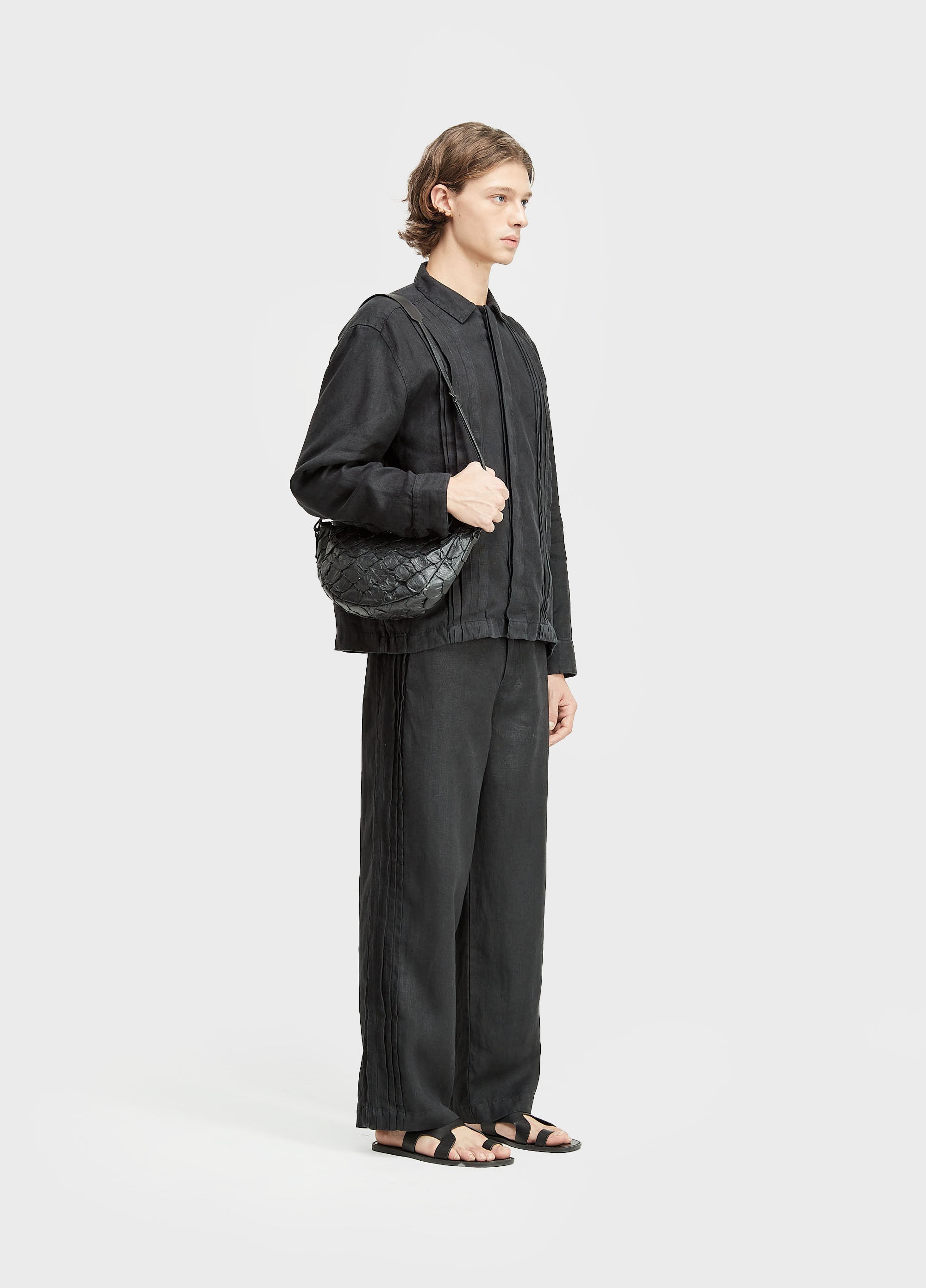 CALÇA LINEN PRANCHÃO PLEATS