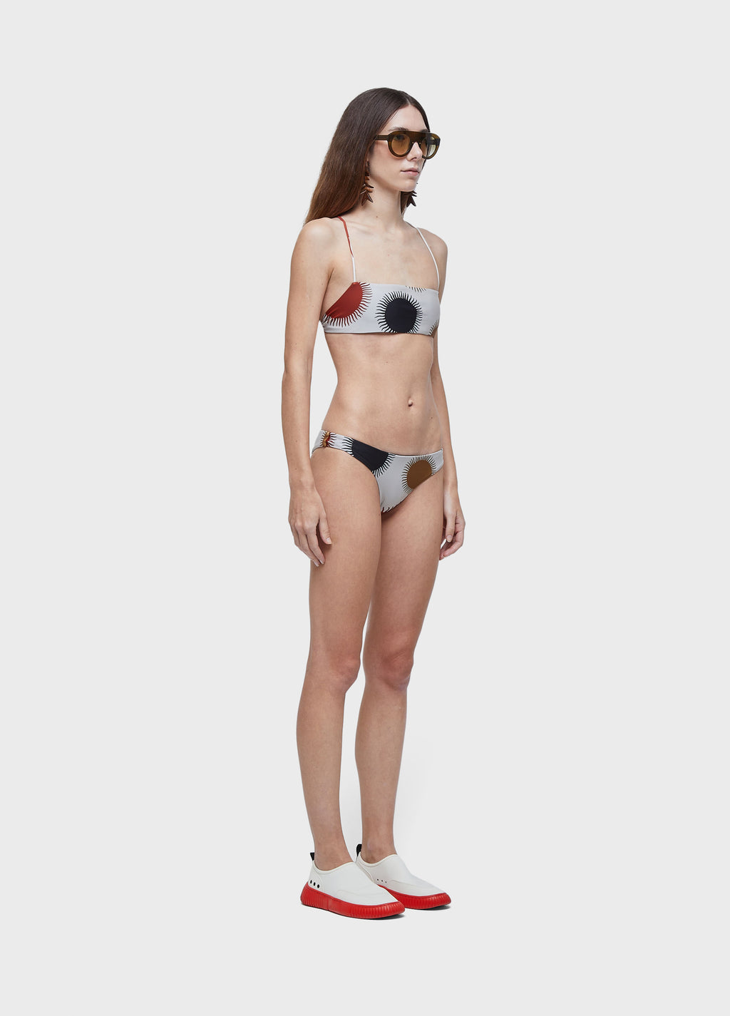 BIQUINI DOUBLE FACE SOL CLARO OFF-WHITE/LARANJA