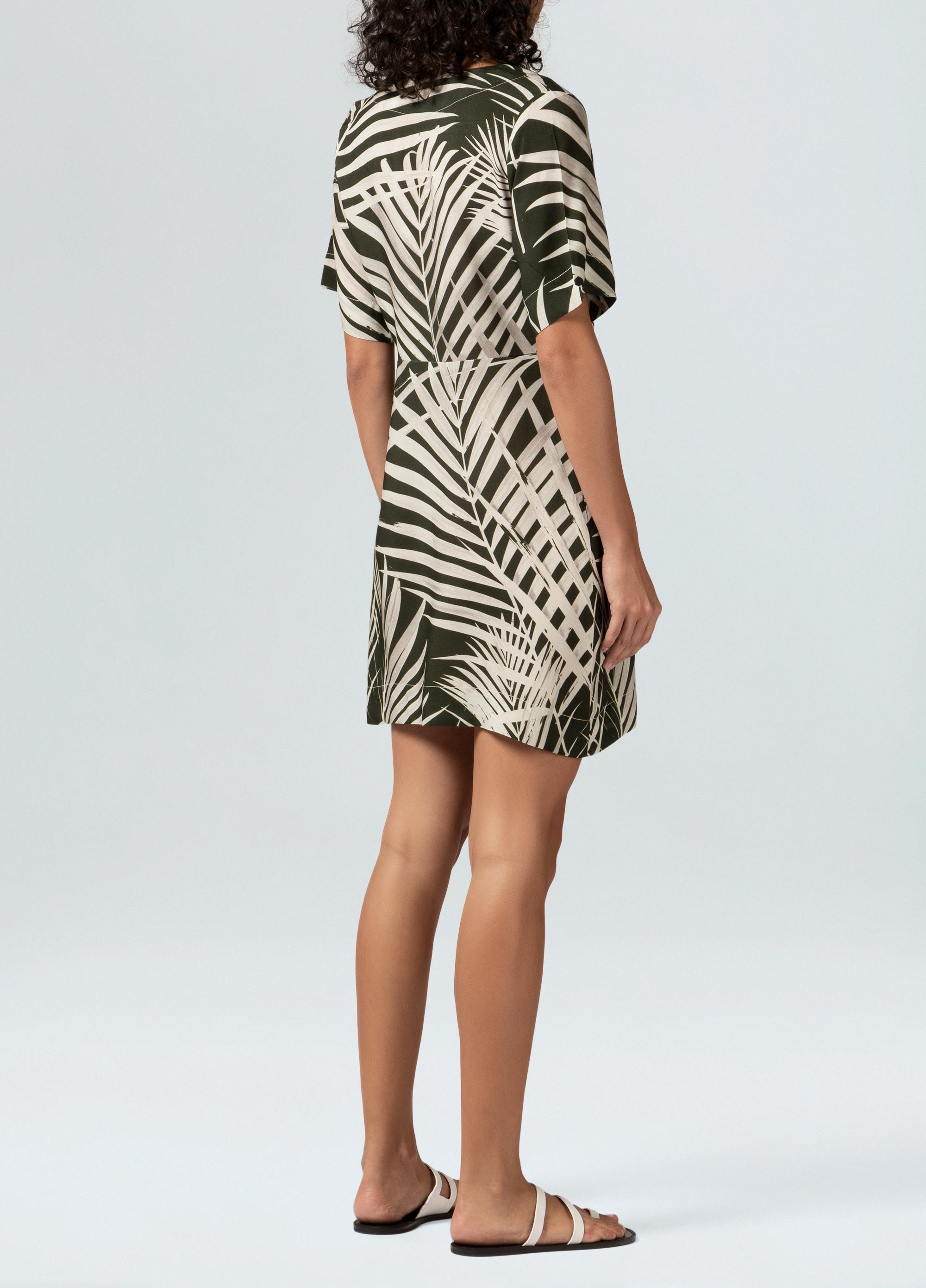 VESTIDO PALM LEAF INVERSE CURTO
