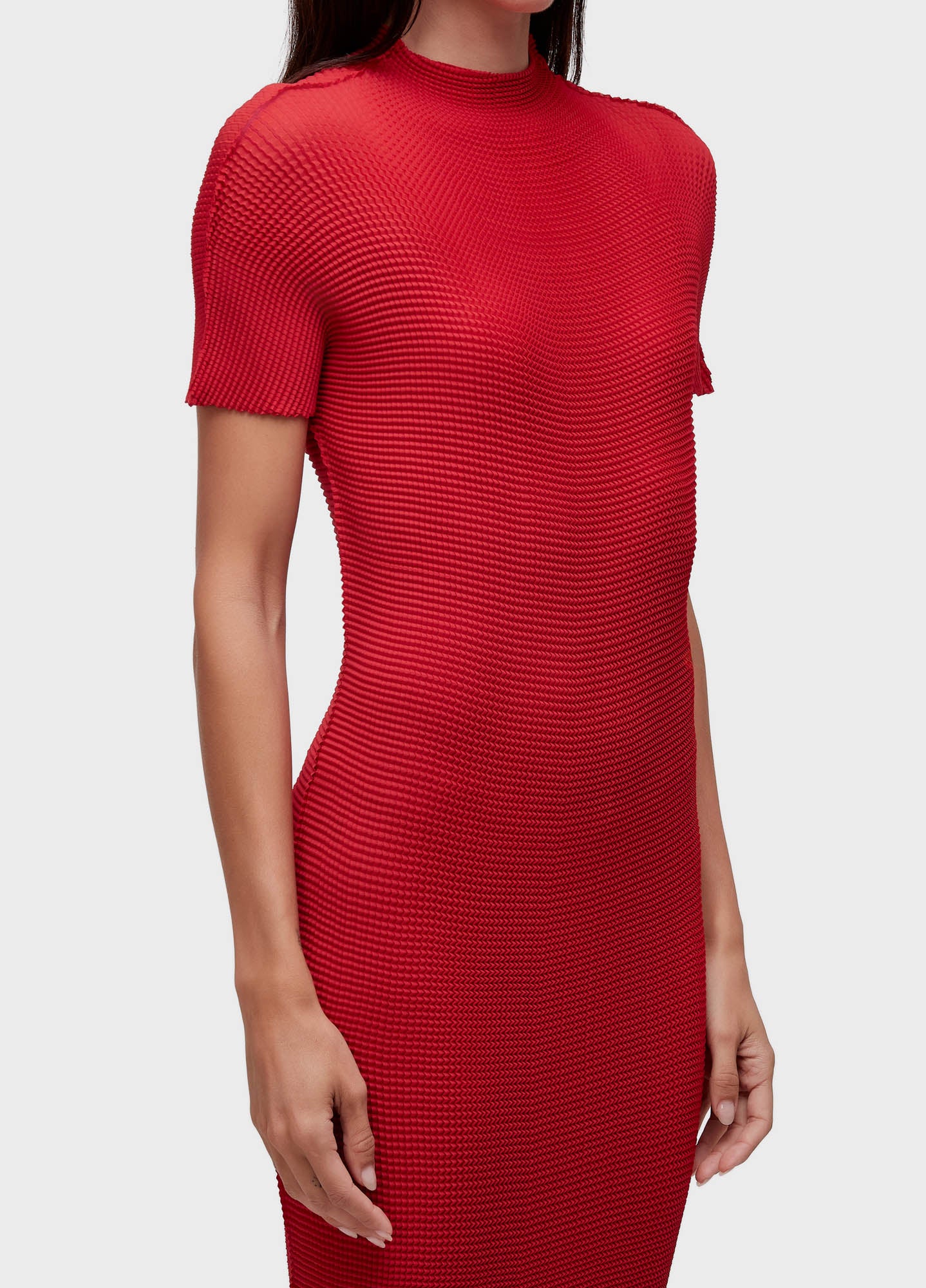 VESTIDO MC MIDI PIXEL VERMELHO ACEROLA